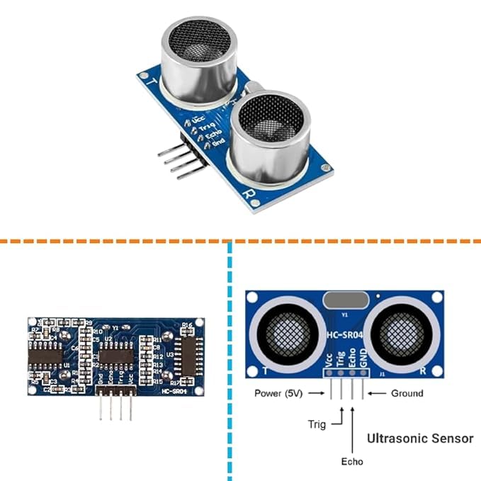 TESTIN ELECTRONICS Robotics NodeMCU ESP8266 Development Board Kit with Ultrasonic Sensor Module, SG90 Servo Motor, Jumper Wires project kit dor experiment students 2