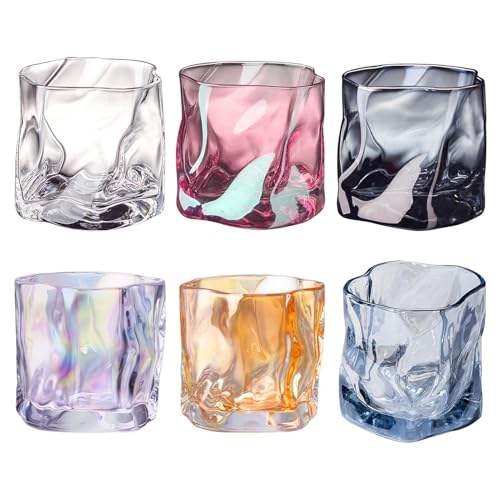 Haayymo Whisky Glass,Whiskey Glass,Martini Glasses,Whisky Glasses,Tumbler Glasses,Rum Glass,Whiskey Glasses,Glass Tumblers,Whiskey Gift Sets for Men(6 Colors)