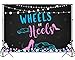 Mocsicka Wheels or Heels Gender Reveal Backdrop Boy or Girl Party Decoration 7x5ft Vinyl High Heels or Hot Wheels Gender Reveal Banner Backdrops