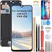 Produktbild YHX-OU 6.4" Schwarz+Rahmen AMOLED Display für Samsung Galaxy A50 SM-A505F SM-A505U LCD Display Touchscreen Ersatz Bildschirm(Support Fingerprint) mit Werkzeug+ 1 Stück Schutzfolie