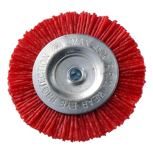 Image of 3Pcs 3Inch Abrasive Nylon Wheel Brush Set,Abrasive Filament Nylon Cup Brush with 1 /4 Inch Hex Shank for Surface Pre-Treatment of Various Metals