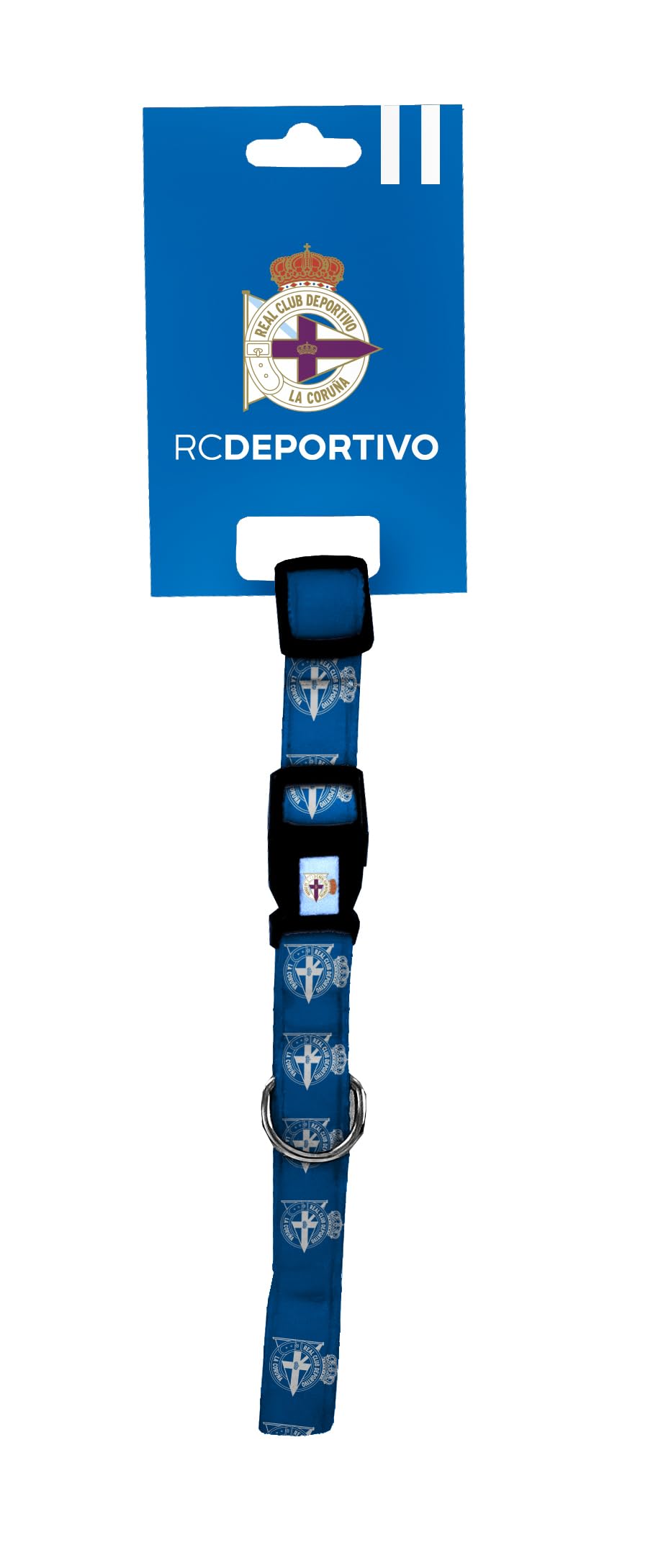 CyP Brands - Sports Coruña, Collar, Pet Accessories, Size M, Colour Blue, Official Product