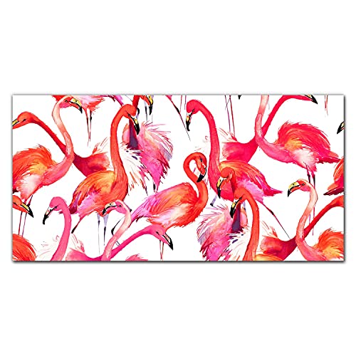 Impression sur verre de flamants pour illuminer votre salon contemporain