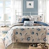Madison Park Bayside Coverlet&Bedspread, Full/Queen, Blue