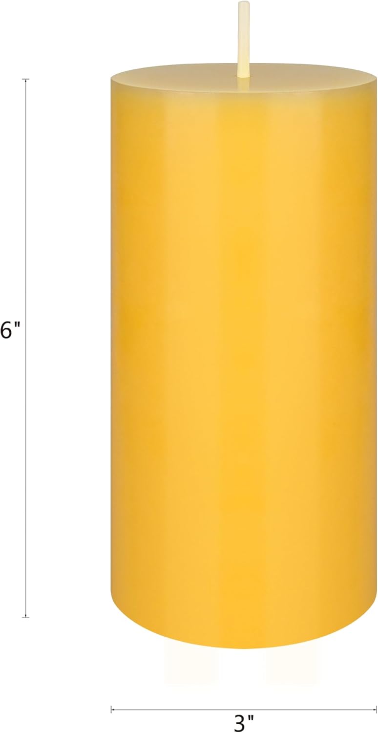 Mega Candles 6 pcs Scented Solid Citronella Ball Round Candles, Hand Poured Wax Candle 3 Inch Diameter, Indoor & Outdoor Use, Camping, Festivities, Events, Party Usage, Patio, Barbecue BBQ, Picnics