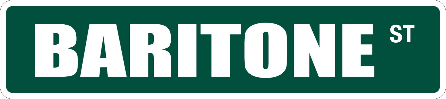 StickerPirate Baritone 4" x 18" Novelty Metal Street Sign Aluminum SS 482