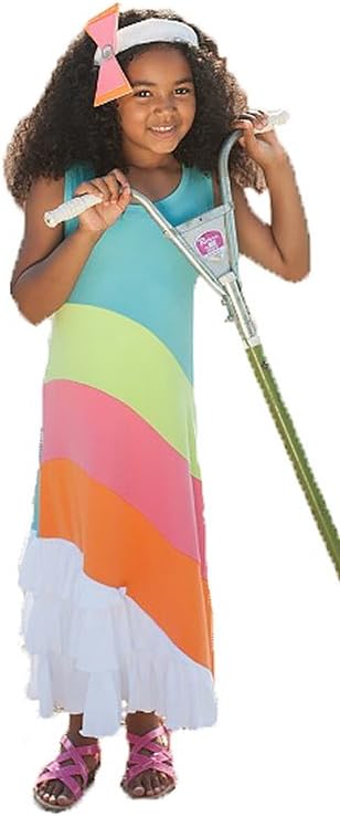 Lemon Loves Lime Girls Sunshine Rainbow Maxi Dress sz 4 , Blue