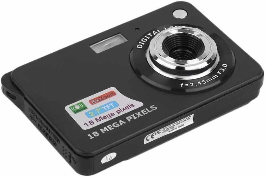 18MP 2.7inch Mini Digital Camera with 8x Digital Zoom-Black