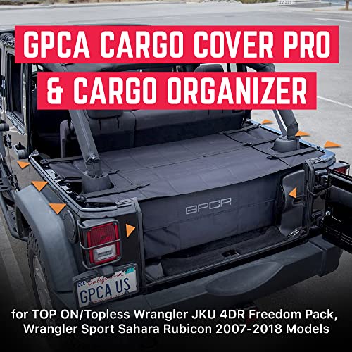 Image of GPCA Cargo Cover for Jeep Wrangler 2007-2018, JK 4-Door Soft /Hard Top