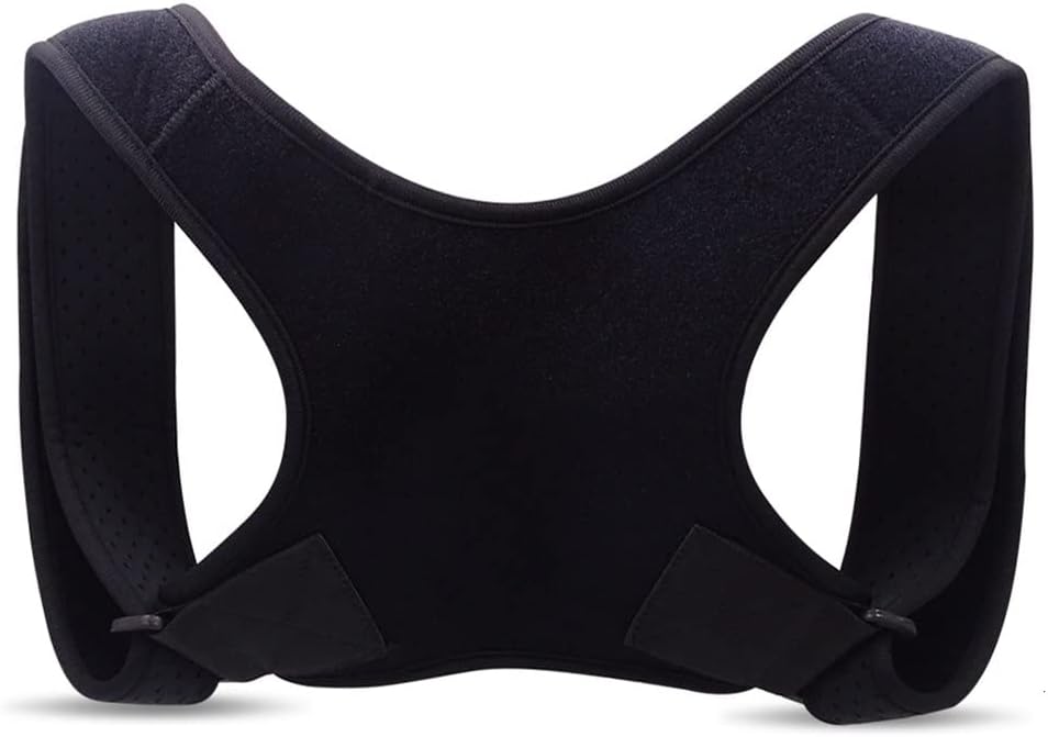 Spine Back Corrector Protection Shoulder Adjustable Band Humpback Back Posture Corrector Brace (Color : Black Size : M Code) (Black S code)