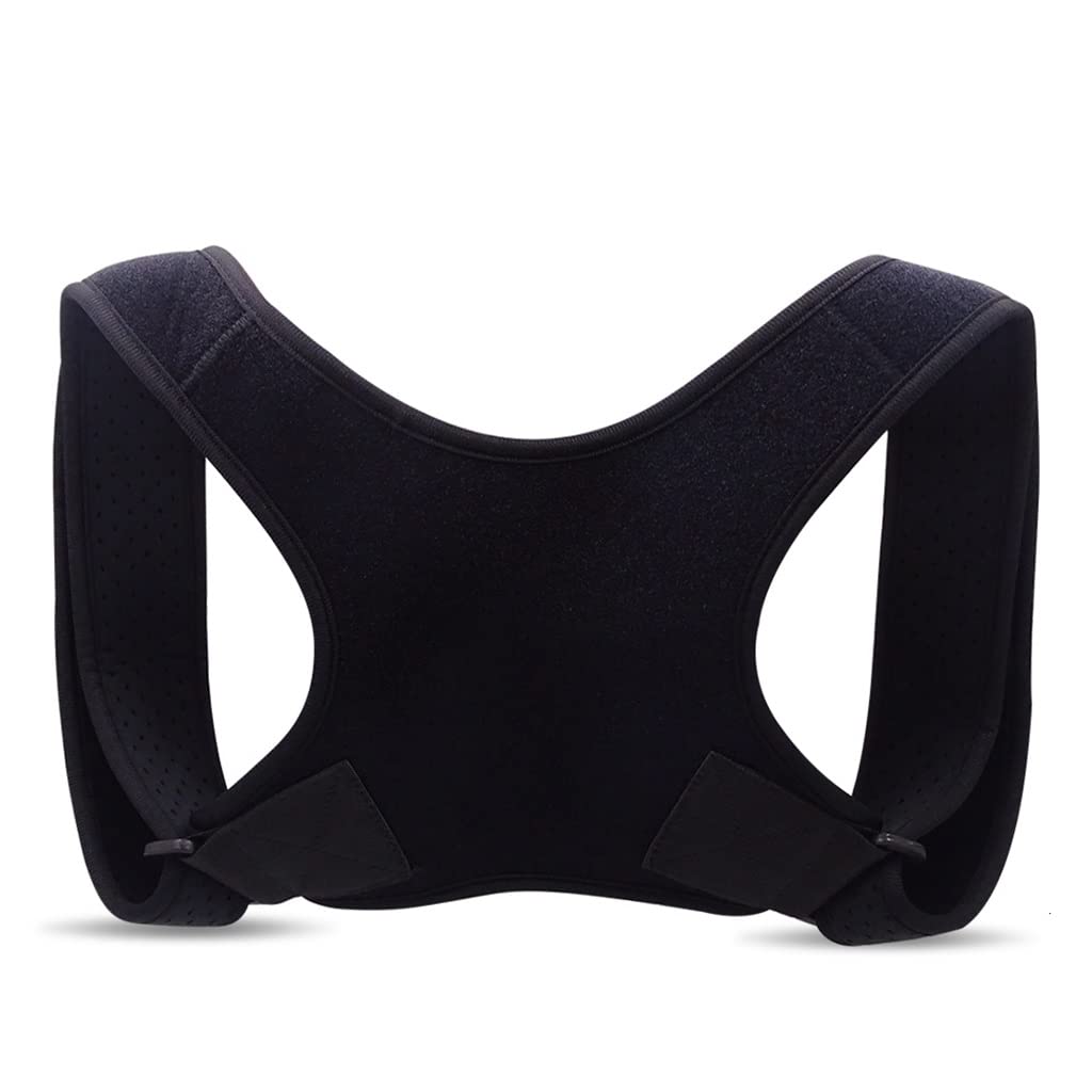 Spine Back Corrector Protection Shoulder Adjustable Band Humpback Back Posture Corrector Brace (Color : Black Size : M Code) (Black S code)