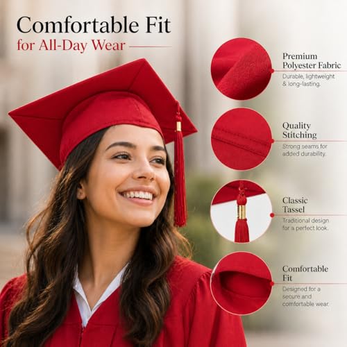 Image of Raj Costume Graduation Gown, Cap & Sash Set for Kids & Adults | Matte Polyester Academic Convocation Dress | Graduation Ceremony Robe for School, College & University Degree Day
