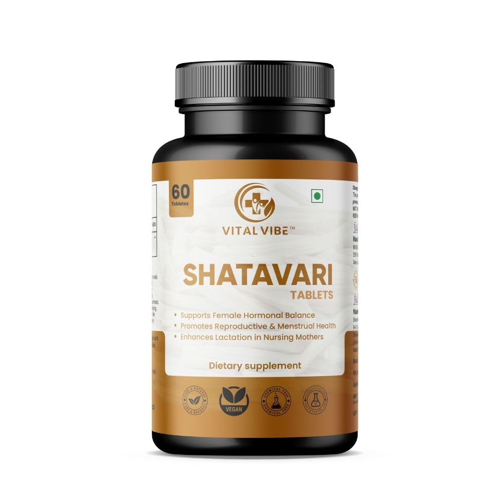 - Shatavari Tablets for Women's – Natural Support for Fertility, Hormonal Balance & Lactation – 60 Veg Tablets