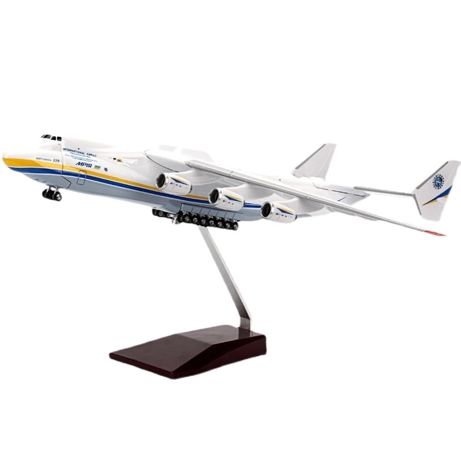Model samolotu transportowego Antonov AN-225 1/200 1/200 42 cm - Dekoracja rocznicowa i replika kolekcjonerska