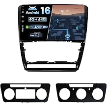Android 16 IPS Car Stereo For Skoda Octavia 2006-2014 - Built-in Wireless Carplay/Android Auto - 4G+64G - Camera FREE - 10.1 Inch 2 Din - Steering Wheel WiFi DAB Fast-boot Split-Screen BT