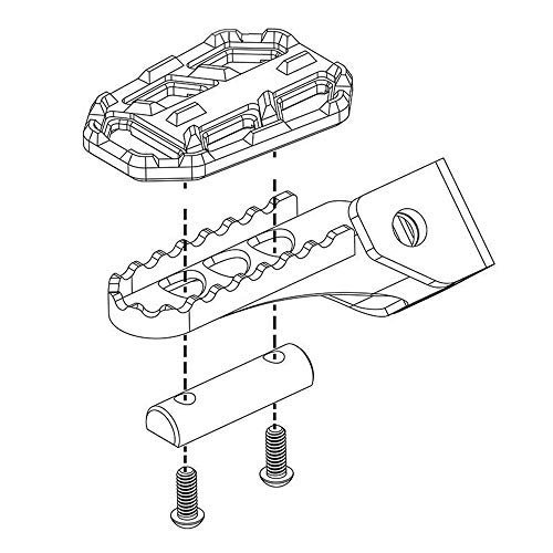 Sangmei Pegadores de pé para motocicleta tarugo dianteiro largo Pedais de descanso de pedais compatí