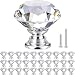Cabinet Knobs, POZEAN Crystal Knobs for Dresser, Drawer, Cabinet 30 Pack with Two Different Sizes Screws, Perfect Decor for Your Home, Living-Room, Kitchen, Bathroom, Office and More