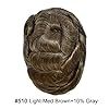 FACE MIRACLE Mens Hairpiece Human Hair System French Lace Thin Skin Toupee for Men Transparent Lace Mens Toupee Natural Hairline 8X10#510 5# MEDIUM LIGHT BROWN WITH 10% SYNTHETIC GREY-120% density #1
