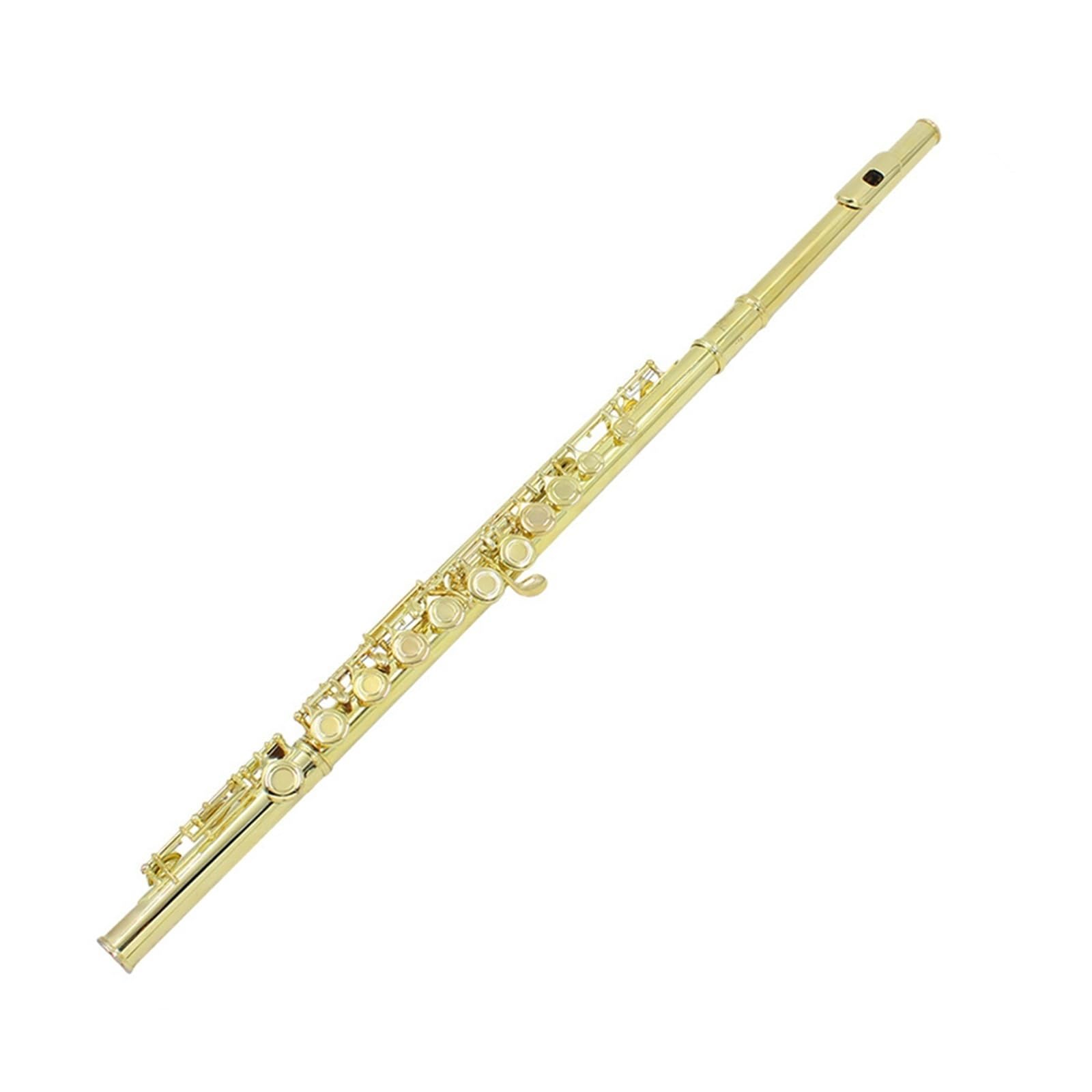 Classic Flet Poprzeczny Instrument Fletowy 16 Otworów Klawisz E Flet Klawiszowy C Biała Miedź Złota Egzamin Dla Początkujących Profesjonalny Flet(Leather box)