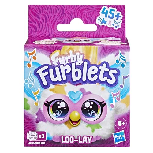 Furby Furblets Loo-Lay Mini Electronic Plush Toy, White, Orange, 5 inches (H) x 3.74 inches (L) x 2.13 inches (W) - Image 2