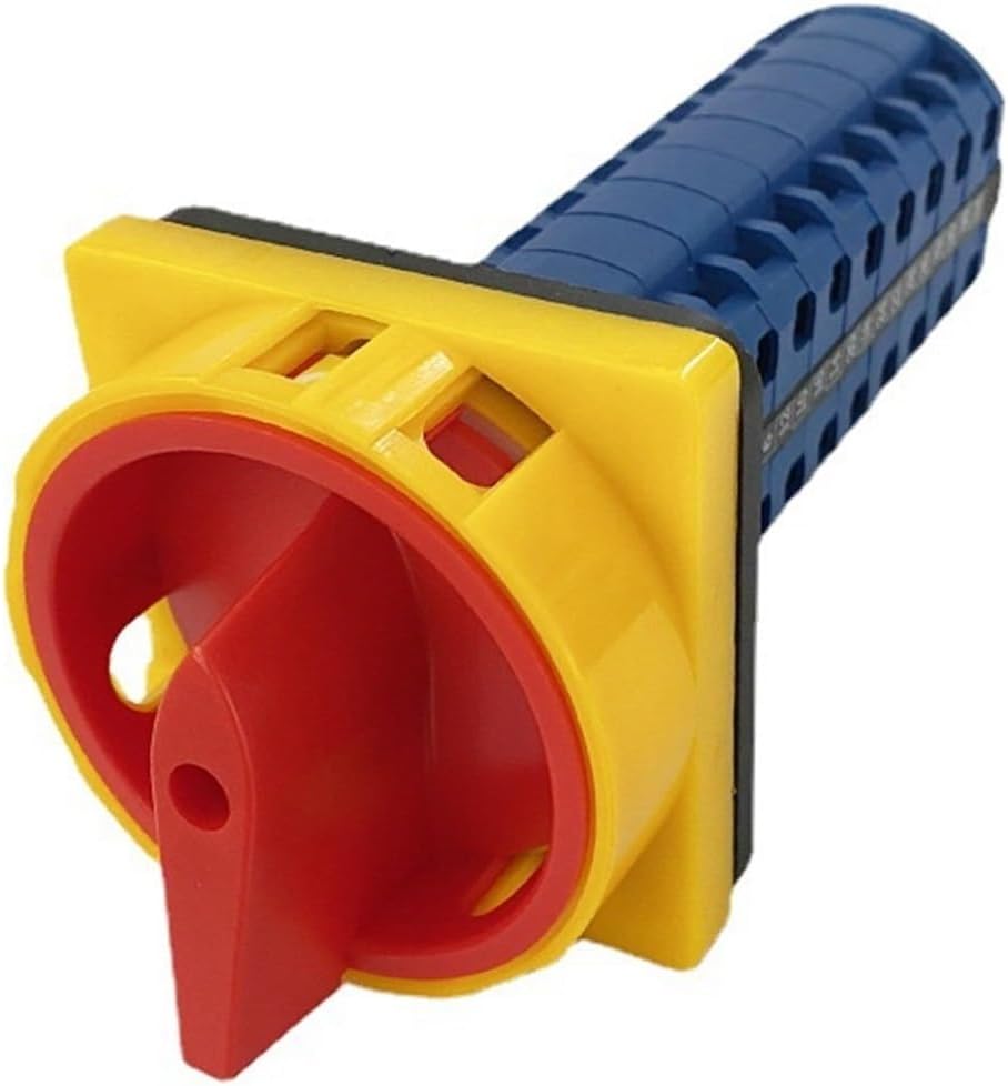 LW26GS-20/9 Padlock Cam Switch 20A 690V 9 Poles Power Rotary Changeover Selector 36 Terminals Screws ON-Off 2P Silver Contact