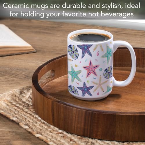 Mug decorativo cerámico 15 oz Along The Coast miniatura 5