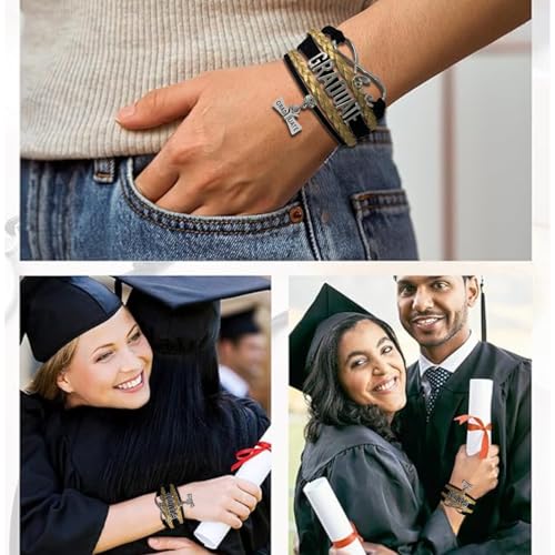 Image of Infinity Collection Graduation Bracelet Gift Graduate Jewelry for Her, Class of 2026 Keepsake, Adjustable Charm Bracelet for Women & Girls
