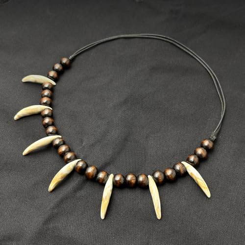 Adjustable Beads Tooth Handmade Chain Necklace for Men Women3