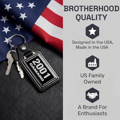 Image of Brotherhood Car Key Chain for Camaro - Classic Models Keychain for Men and Women Gift Key Ring - -