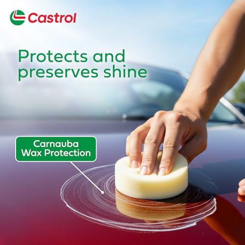 Image of Castrol Ultra Protect Wax (100 ml) - Carnauba Wax Infused Formula for Deep Gloss, UV Protection, Water Repellence & Long-Lasting Shine | Easy Apply & Wipe Car /Bike Polish