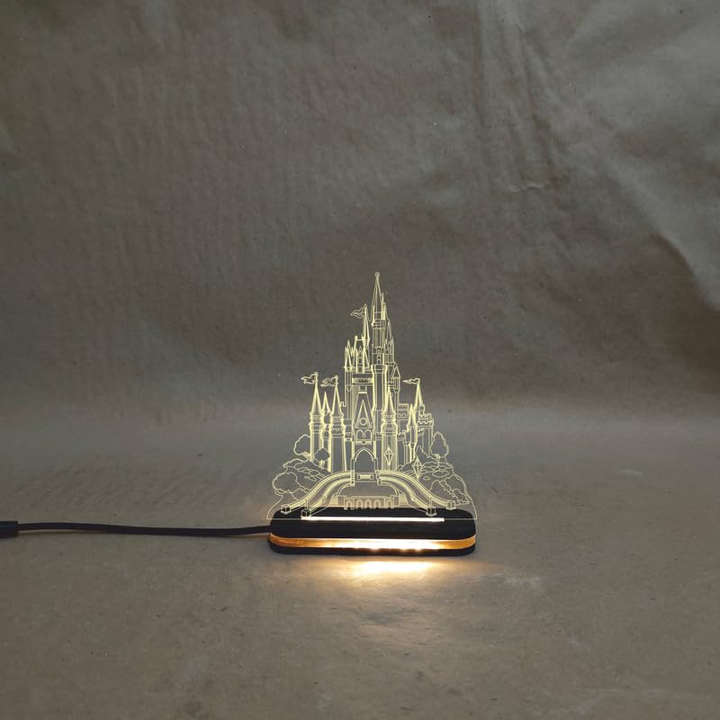 Buy GIFTS N CRAFT Cinderella Castle 3D Illusion Gift Lamp | Warm