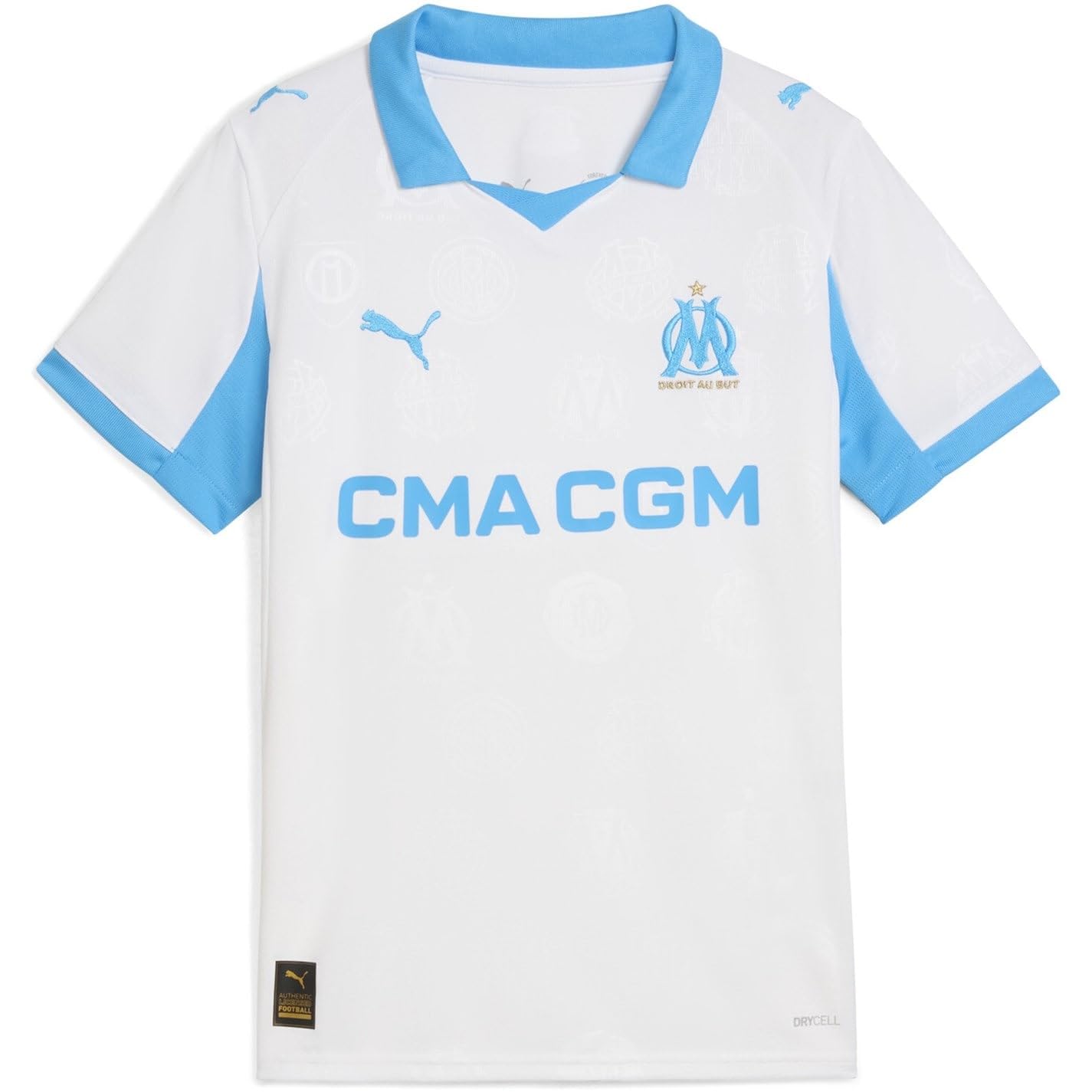 PUMA Olympique Marsiglia Replica Maglia Home Kids Bianco Bambini