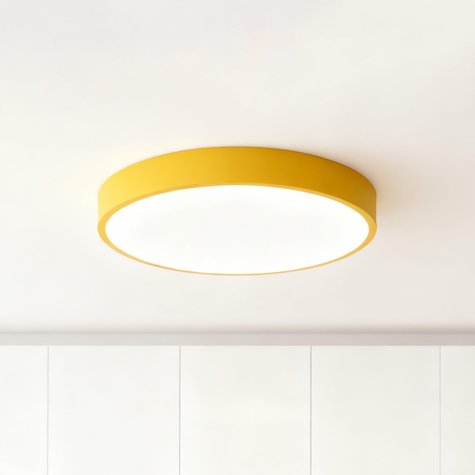 Cienkie Lampy Sufitowe LED, 3 Temperatury Barwowe, Kolorowe, Wodoodporne Oświetlenie Panelowe Do Salonu, Kuchni, Sypialni, Korytarza, Toalety I Garderoby(Yellow,50cm/20in)
