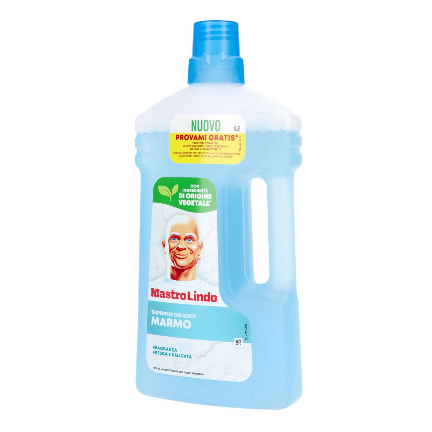 Mastro Lindo Liquido Pavimenti Marmo - Limpiador líquido para suelos (12 unidades, ideal para superficies delicadas de mármol, 930 ml, incluye llavero Beni Culinari gratuito)