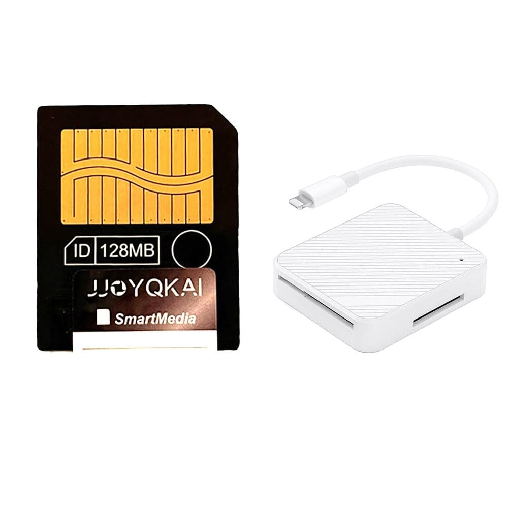 JJOYQKAI SmartMedia Card 128MB SM Memory Card Smart Media Card W/Lighting to Memory Card Reader
