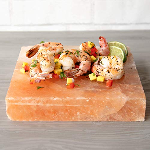Cameron's Himalayan Pink Salt Block For Grilling (8"X8"X1.5") Barbecue Grill Slab Maintains Even Temperature Hot Or Cold - Naturally Adds Salty Flavor To Cooking - Perfect For Bbqs -Great Holiday #TOP6