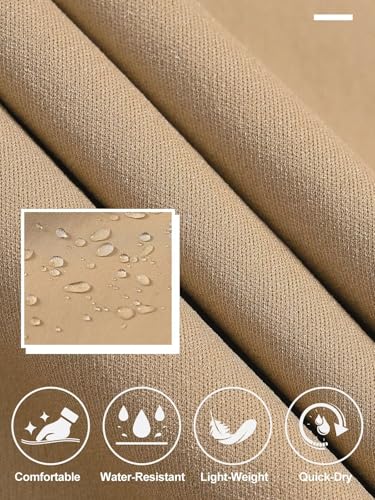 QPNGRP Men's Golf Pants 29"/31"/33" Inseam Stretch Casual Work Dress Pants Khaki 40Wx31L — view 5