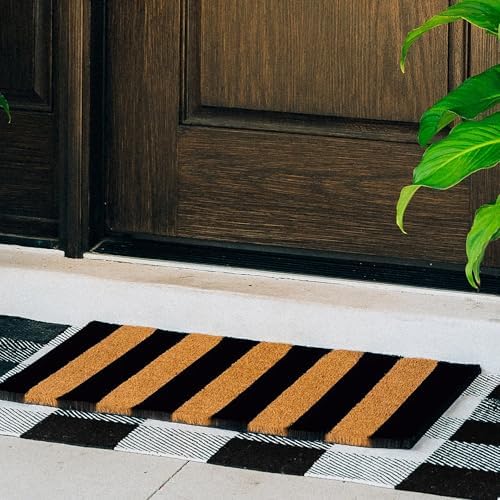 Theodore Magnus Door Mat – Coir Doormat for Outdoor Entrance, Durable Welcome Mat with Non-Slip Backing, Perfect for Front Door and Entryway - Outdoor/Indoor - Right Stripes