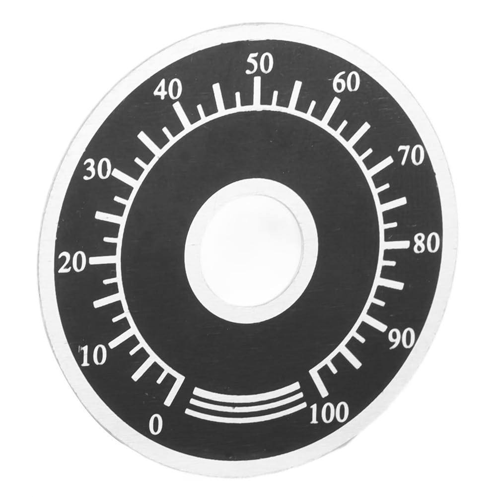 Zifferblatt aus Aluminiumlegierung, Skala 0–100, kompatibel mit RV24YN/WTH118 Potentiometer, 10 mm Innendurchmesser, 10 Stück