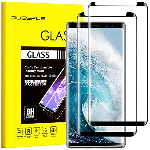 QUESPLE [2 Pack] Galaxy Note 8 Screen Protector Tempered Glass Film,[HD Clear][Bubble Free][Anti Fingerprint][Case Friendly]Tempered Glass Screen Protector for Samsung Galaxy Note 8