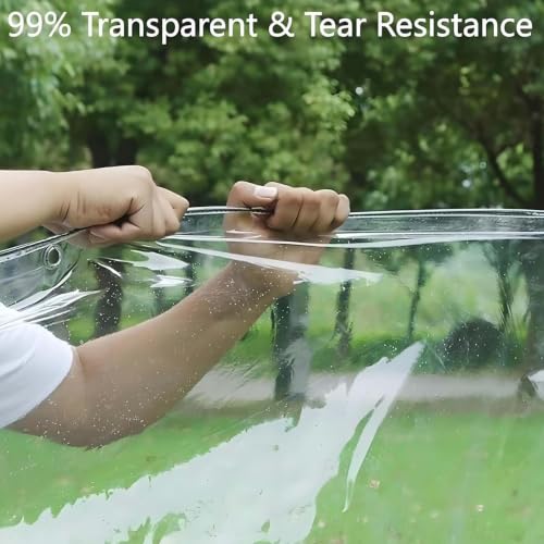 Lona de PVC transparente 400 g/m² de alta resistencia para el cuidado del jardín 5