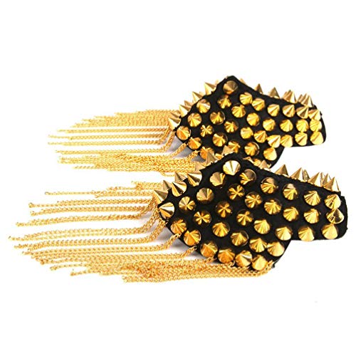 PRETYZOOM 1 par Vintage Borla Tassel Epaulets Rebite Epaulettes Ouro Blazer Ombro Epaulete Trajes Te