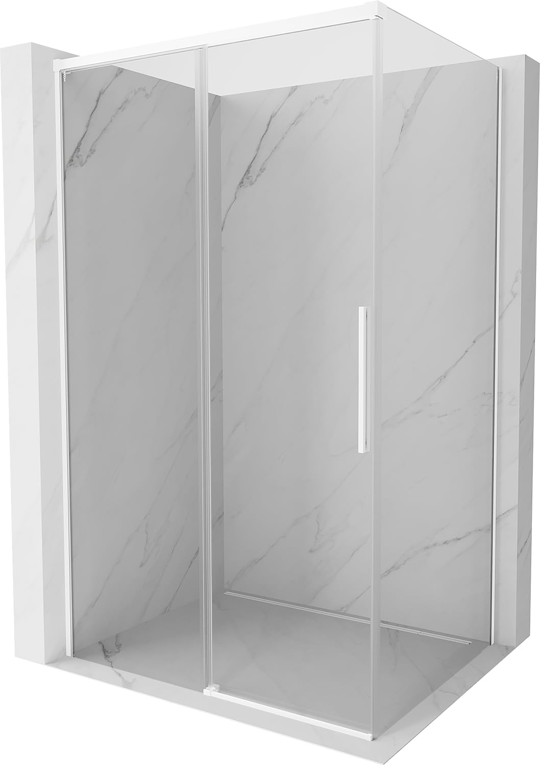 Mexen Rox Doccia Scorrevole 125x120 Trasparente Bianco