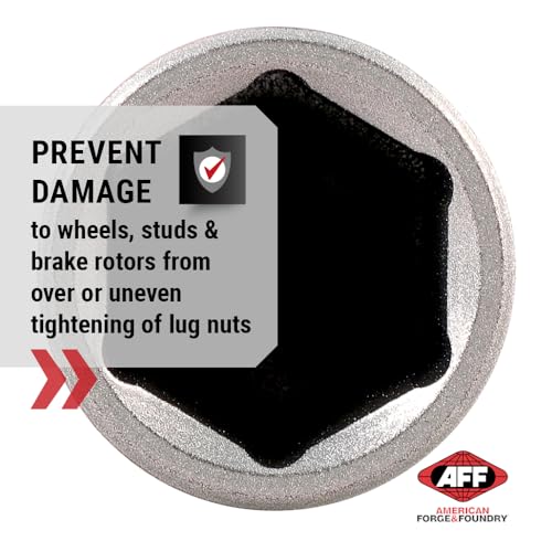 Image of AFF Torque Limited Socket, 1 /2 inch Drive, 21mm, 110 ft /lbs, Silver, 40223