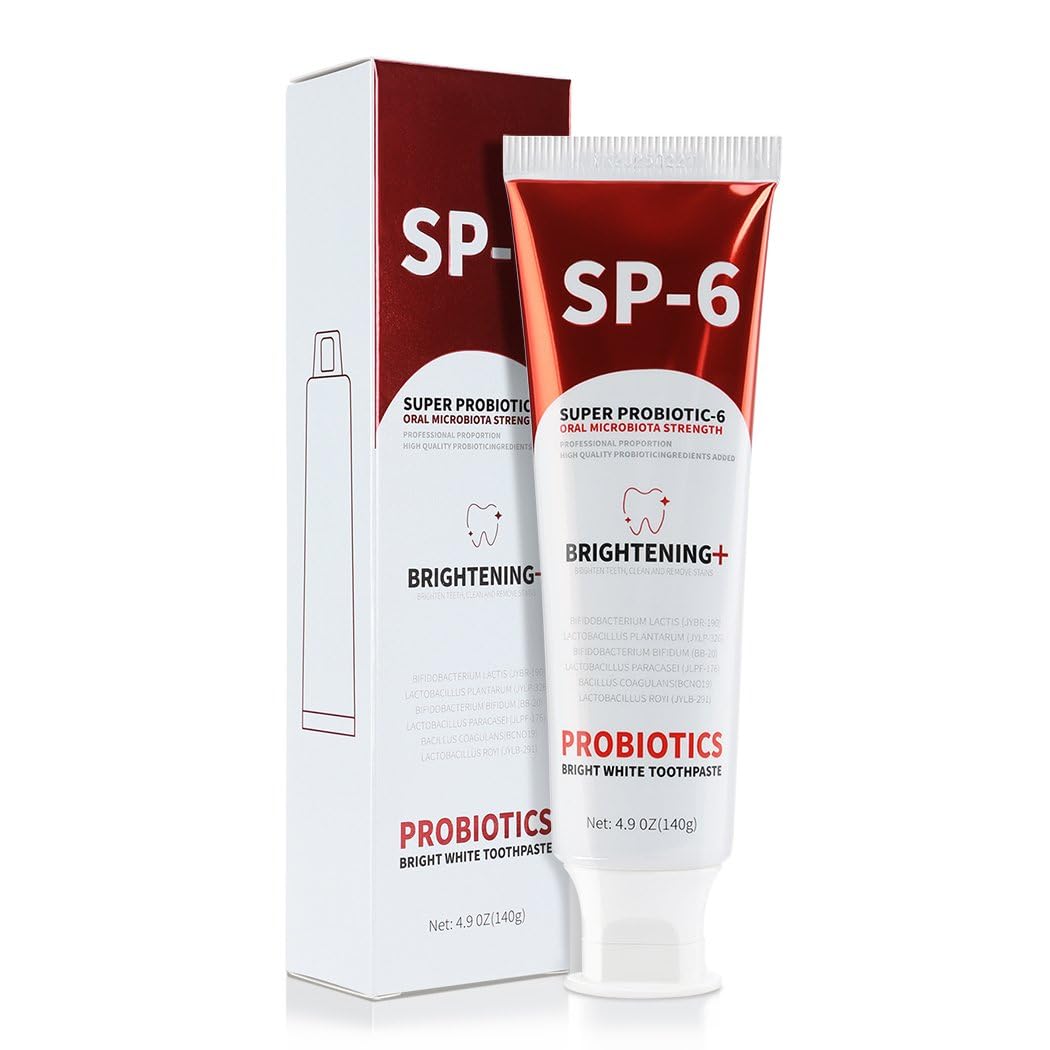 SP 6 Probiotic Whitening Toothpaste - Upgraded Probiotic Formula - Brighten Your Smile & Strengthen Oral Health