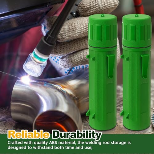Image of Zonon 4 Pcs Welding Rod Storage Tube 14 Inch Tig Rod Holder, Green