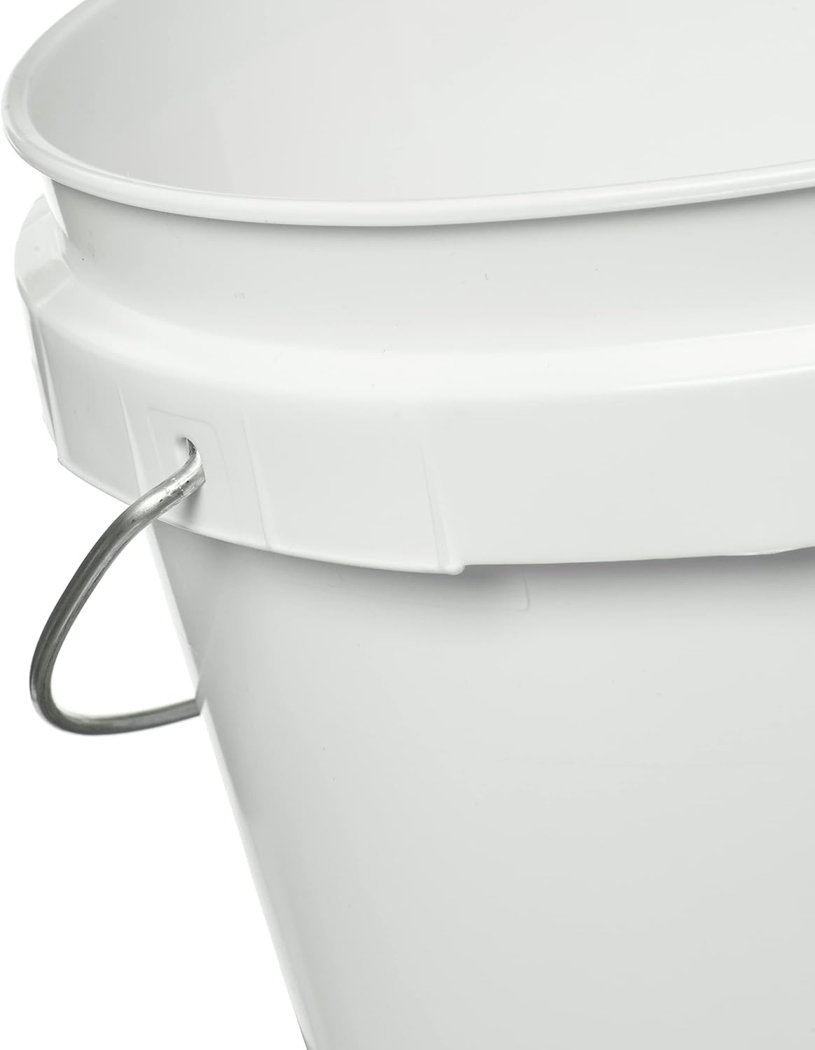 Consolidated Plastics 2 Gallon Food Grade Buckets & Gamma Seal Lids, BPA Free Container Storage, Durable HDPE Pails, Made in USA (6 Pack, White)