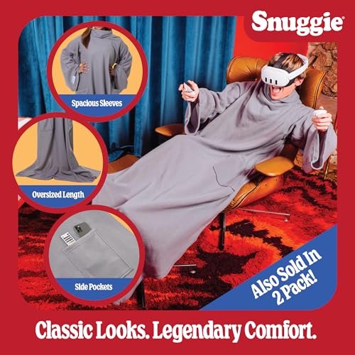 Image of Snuggie The Original Wearable Blanket With Sleeves & Pockets | Cozy Oversized Throw for Adult Men & Women | One Size, 71x54
