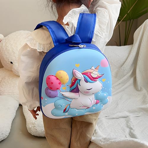 Image of Bembika School Bag The Perfect Children Backpack and School Bags for Kids Compact Stylish Backpack for Kids Exceptional-Quality Kids Kindergarten Backpack and Travel Backpack- (Unicorn|Blue)