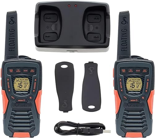 Walkie talkies Cobra AM1055 de largo alcance con sistema VibrAlert y modo VOX manos libres